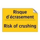 Risque d'écrasement - Risk of crushing