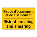 Risque d'écrasement et de cisaillement /.../ - Risk of crushing and shearing
