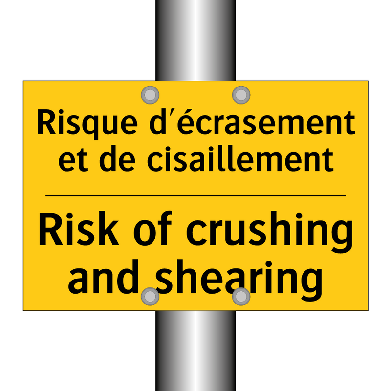 Risque d'écrasement et de cisaillement /.../ - Risk of crushing and shearing