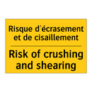 Risque d'écrasement et de cisaillement /.../ - Risk of crushing and shearing