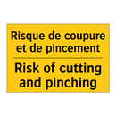 Risque de coupure et de pincement /.../ - Risk of cutting and pinching