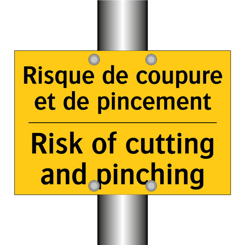 Risque de coupure et de pincement /.../ - Risk of cutting and pinching