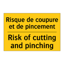 Risque de coupure et de pincement /.../ - Risk of cutting and pinching