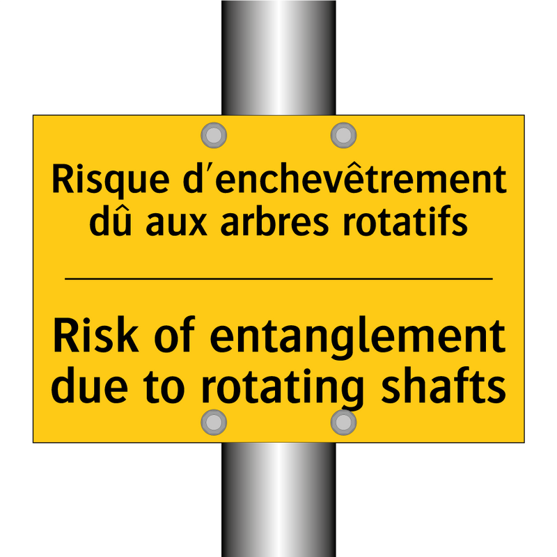 Risque d'enchevêtrement dû aux  /.../ - Risk of entanglement due to rotating  /.../
