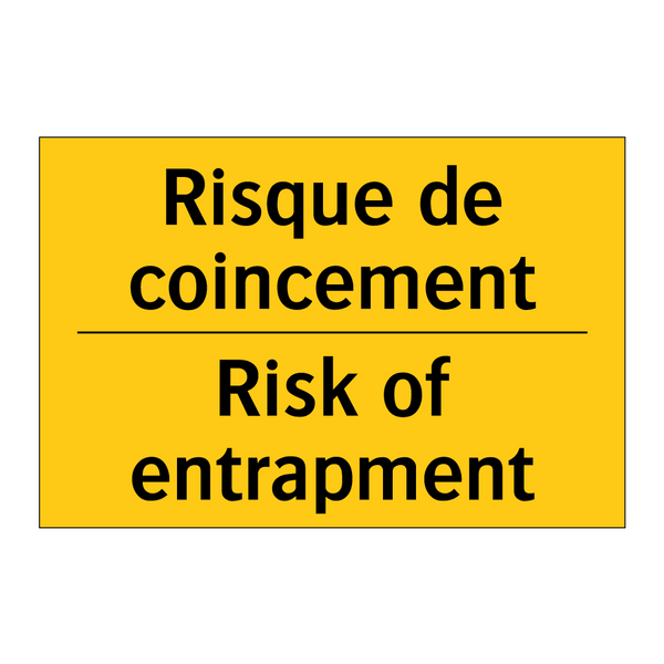 Risque de coincement - Risk of entrapment