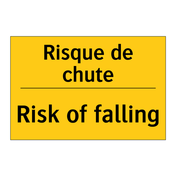 Risque de chute - Risk of falling