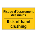 Risque d'écrasement des mains - Risk of hand crushing