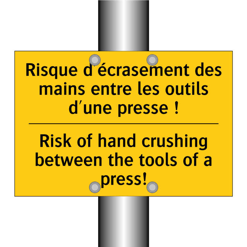 Risque d'écrasement des mains  /.../ - Risk of hand crushing between  /.../