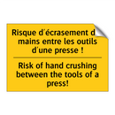 Risque d'écrasement des mains  /.../ - Risk of hand crushing between  /.../