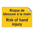 Risque de blessure à la main - Risk of hand injury