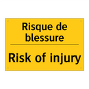 Risque de blessure - Risk of injury