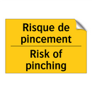 Risque de pincement - Risk of pinching