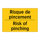 Risque de pincement - Risk of pinching