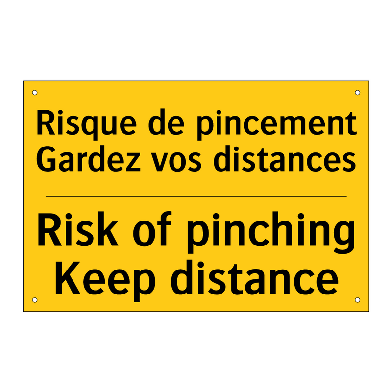 Risque de pincement Gardez vos  /.../ - Risk of pinching Keep distance