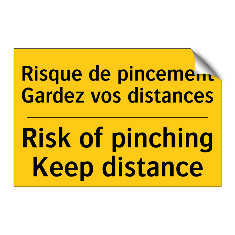 Risque de pincement Gardez vos  /.../ - Risk of pinching Keep distance