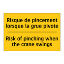 Risque de pincement lorsque la  /.../ - Risk of pinching when the crane  /.../