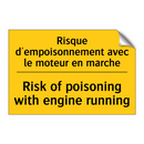 Risque d'empoisonnement avec le  /.../ - Risk of poisoning with engine  /.../