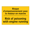 Risque d'empoisonnement avec le  /.../ - Risk of poisoning with engine  /.../