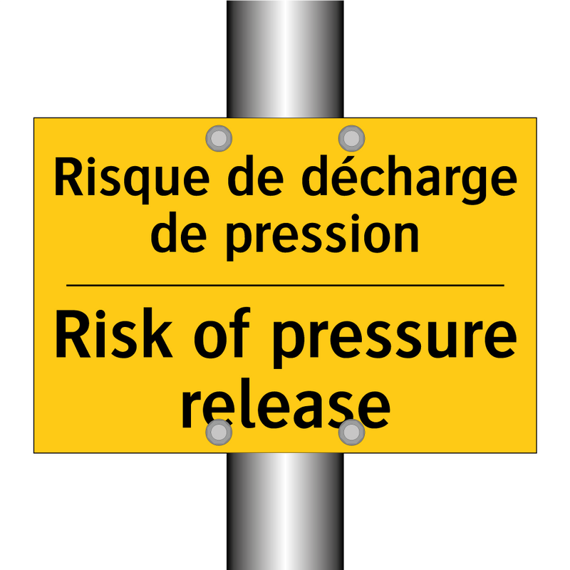 Risque de décharge de pression - Risk of pressure release