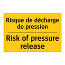 Risque de décharge de pression - Risk of pressure release