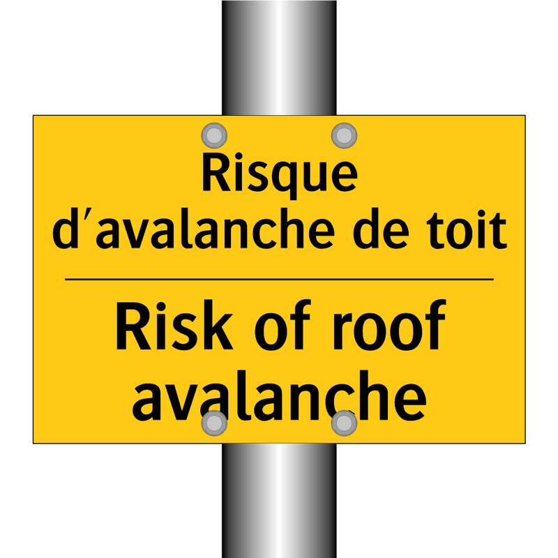 Risque d'avalanche de toit - Risk of roof avalanche