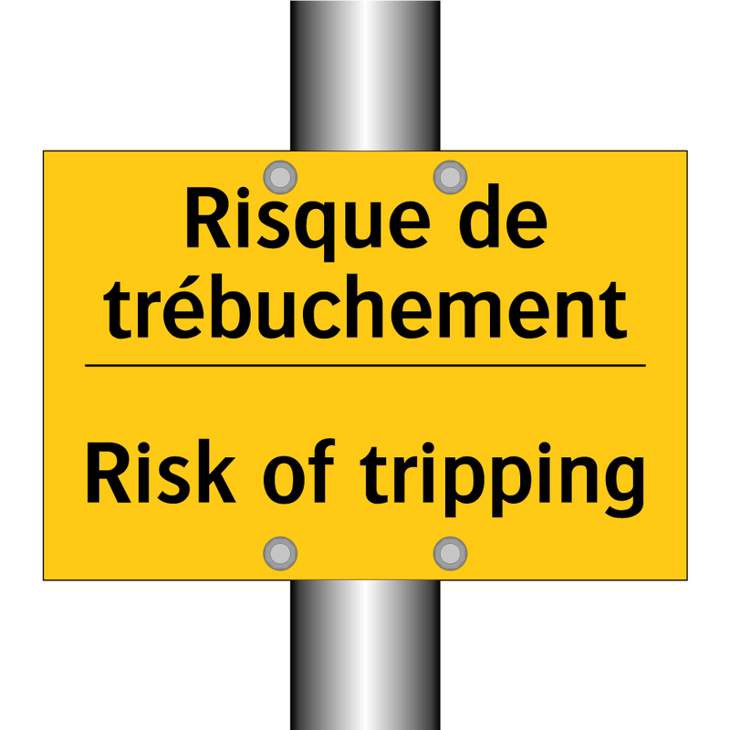 Risque de trébuchement - Risk of tripping