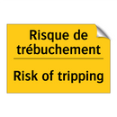 Risque de trébuchement - Risk of tripping