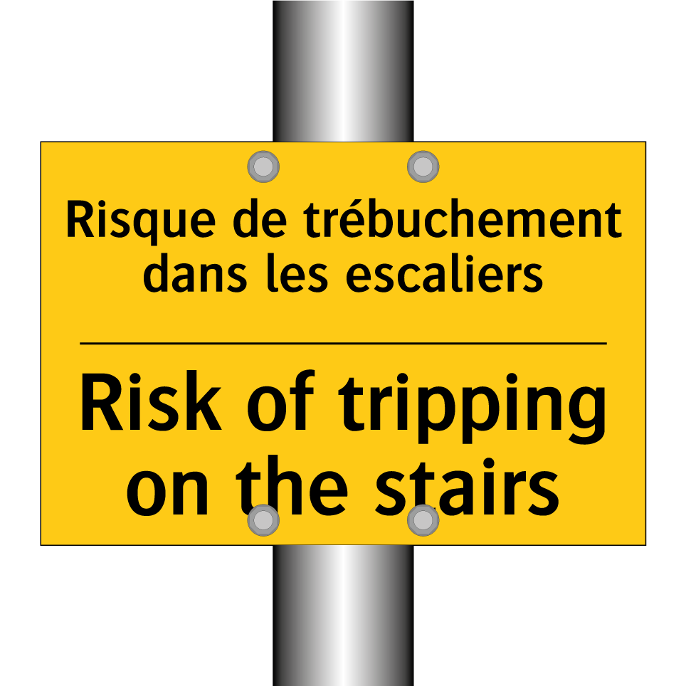 Risque de trébuchement dans les  /.../ - Risk of tripping on the stairs