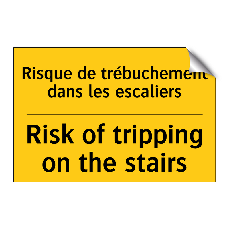 Risque de trébuchement dans les  /.../ - Risk of tripping on the stairs