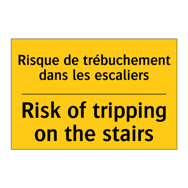 Risque de trébuchement dans les  /.../ - Risk of tripping on the stairs