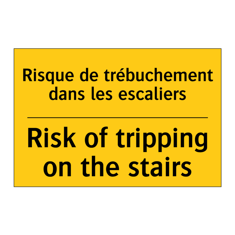 Risque de trébuchement dans les  /.../ - Risk of tripping on the stairs