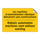Les machines d'automatisation  /.../ - Robotic automation machines start  /.../