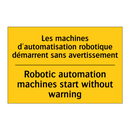 Les machines d'automatisation  /.../ - Robotic automation machines start  /.../