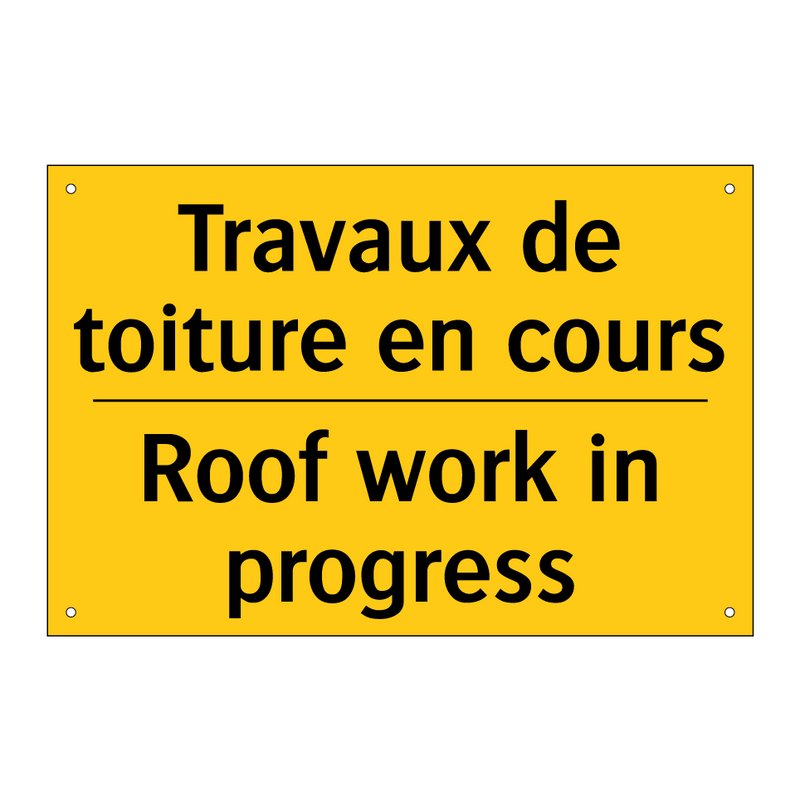 Travaux de toiture en cours - Roof work in progress