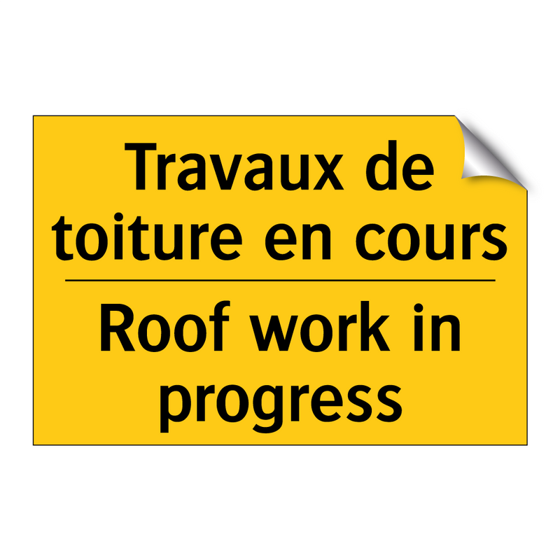 Travaux de toiture en cours - Roof work in progress