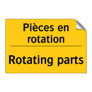Pièces en rotation - Rotating parts