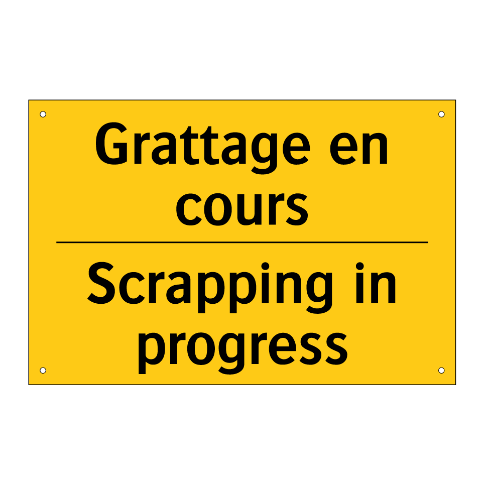 Grattage en cours - Scrapping in progress
