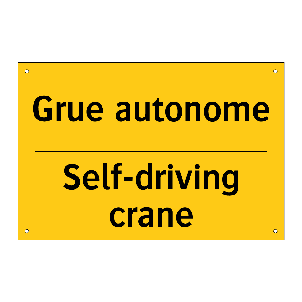 Grue autonome - Self-driving crane