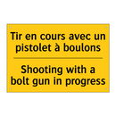 Tir en cours avec un pistolet  /.../ - Shooting with a bolt gun in progress /.../