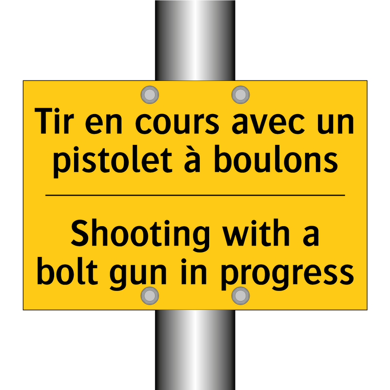 Tir en cours avec un pistolet  /.../ - Shooting with a bolt gun in progress /.../