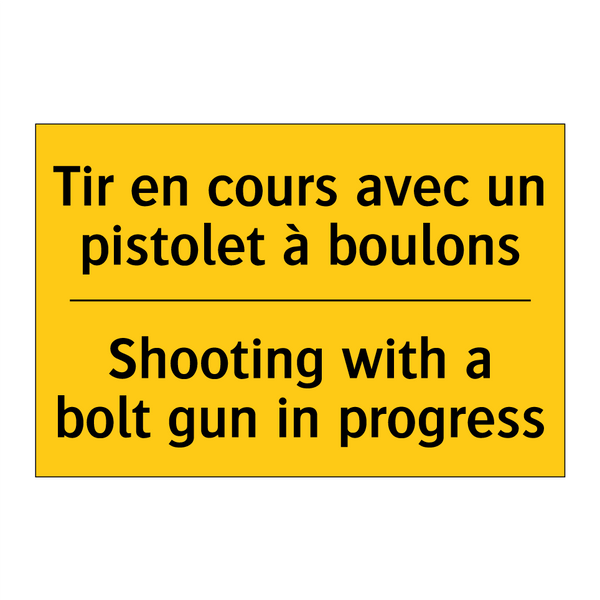 Tir en cours avec un pistolet  /.../ - Shooting with a bolt gun in progress /.../