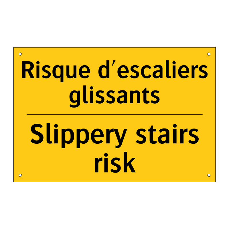 Risque d'escaliers glissants - Slippery stairs risk
