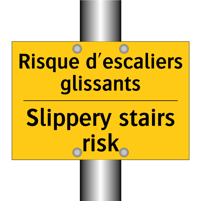 Risque d'escaliers glissants - Slippery stairs risk