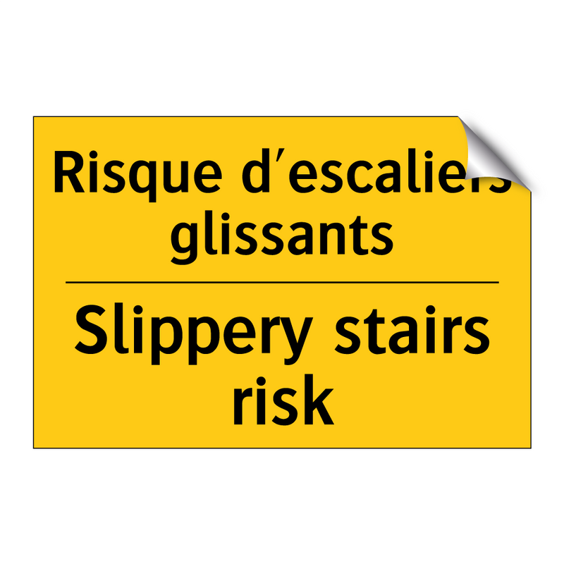 Risque d'escaliers glissants - Slippery stairs risk