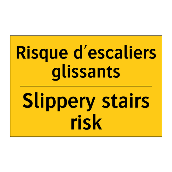 Risque d'escaliers glissants - Slippery stairs risk