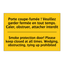 Porte coupe-fumée ! Veuillez garder  /.../ - Smoke protection door! Please  /.../
