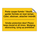 Porte coupe-fumée ! Veuillez garder  /.../ - Smoke protection door! Please  /.../