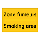 Zone fumeurs - Smoking area