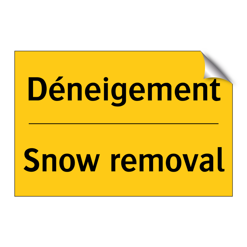 Déneigement - Snow removal