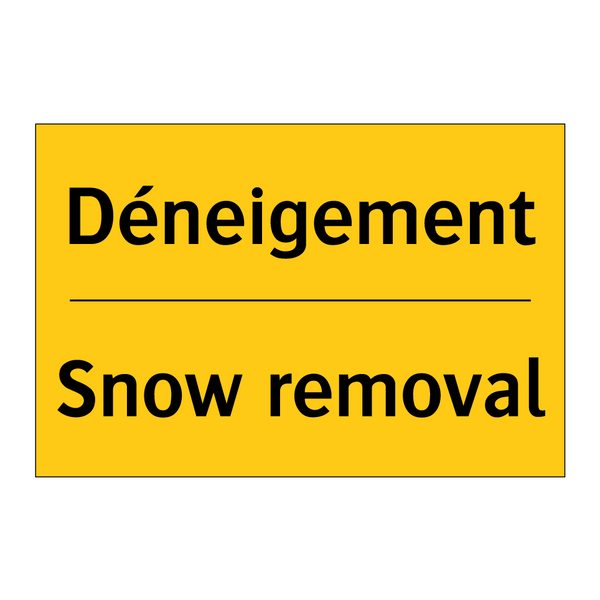 Déneigement - Snow removal